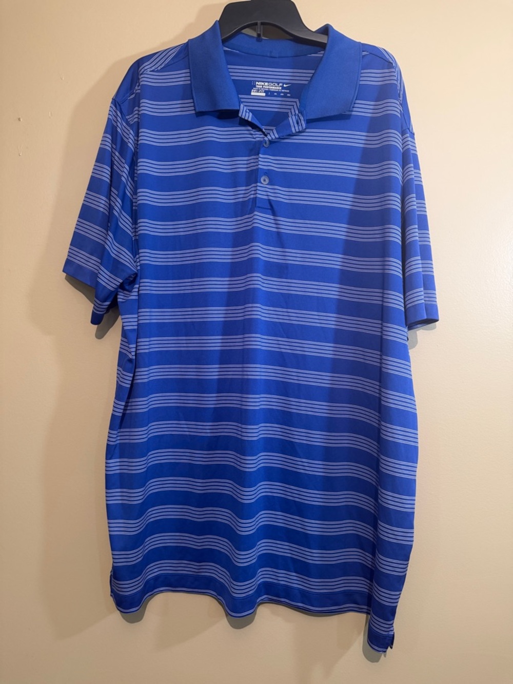 Nike Blue Striped Polo Shirt